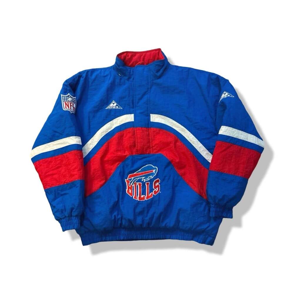 Apex One Buffalo Bills Size L/G Vintage NFL Pro Line Pullover Jacket